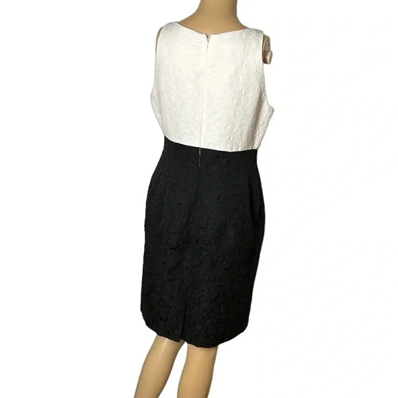 Jones & Co dress,women size 8 . Black & White , empire waist, lined ,sleeveless - Picture 3 of 12